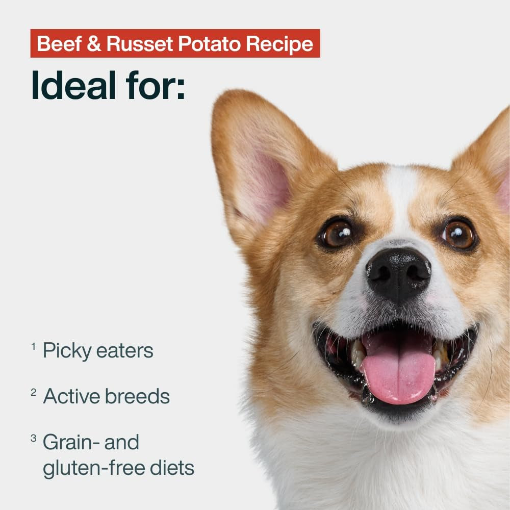 Pantry Fresh Wet Dog Food, Complete Meal or Dog Food Topper, Beef & Russet Potato Human Grade Dog Food Recipe - 12.5 Oz (Pack of 6)