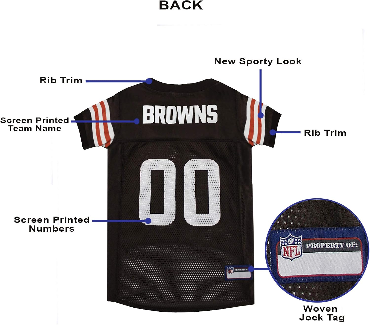 NFL Cleveland Browns Dog Jersey - Medium, Football Jersey Costume for Dogs