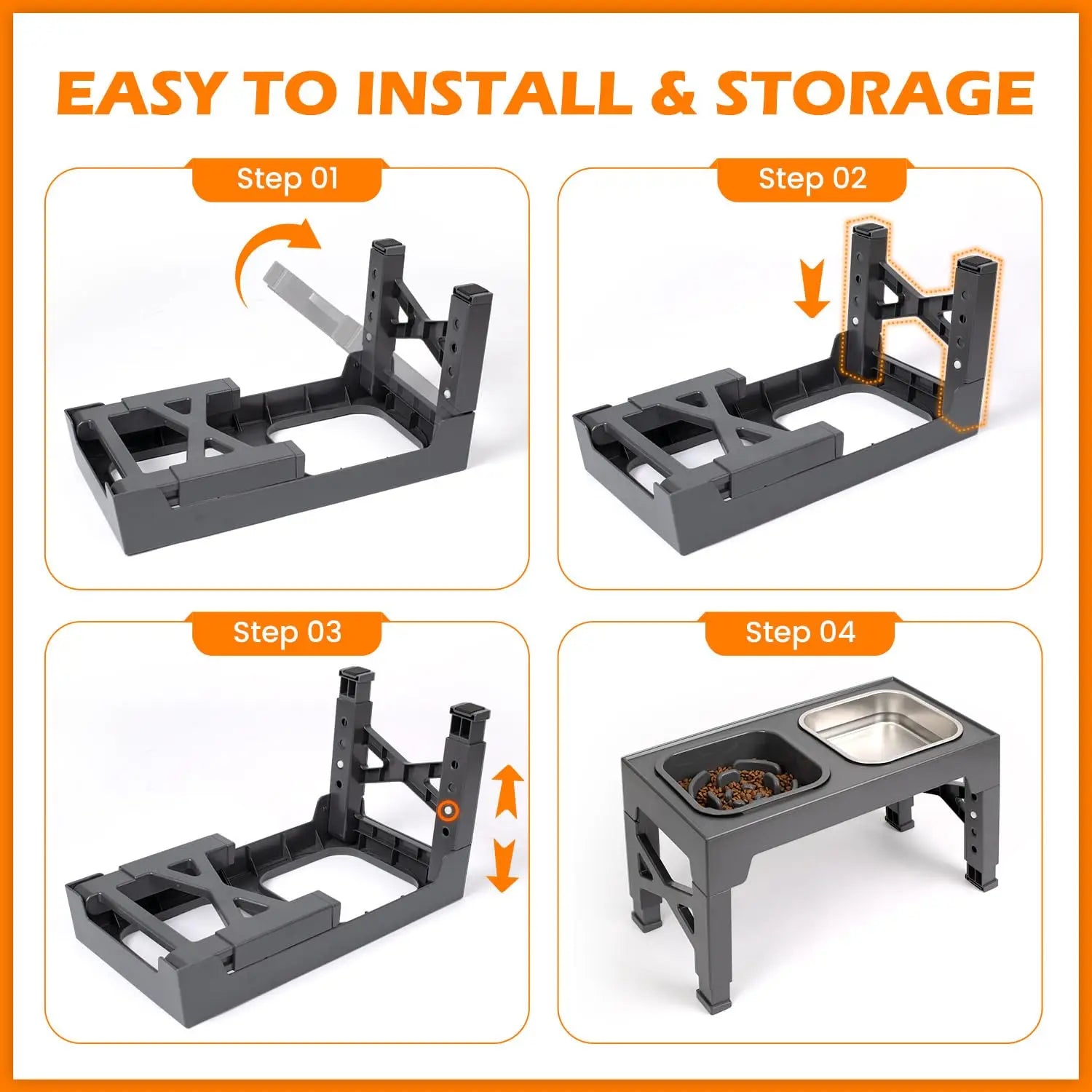 ErgoFeeder™ - Elevated 2-in-1 Pet Feeder