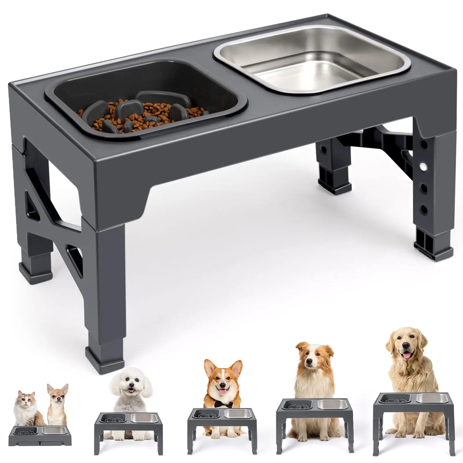 ErgoFeeder™ - Elevated 2-in-1 Pet Feeder